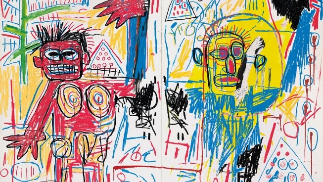 Jean-Michel Basquiat - Sans titre, 1982 ‒ acrylique et crayon gras sur bois